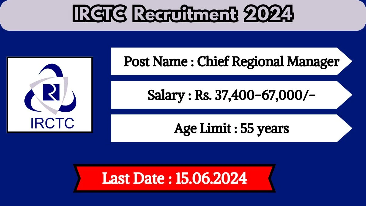 IRCTC Recruitment 2024 Notificaation Out, Check Post, Salary, Age, Qualification And How To Apply