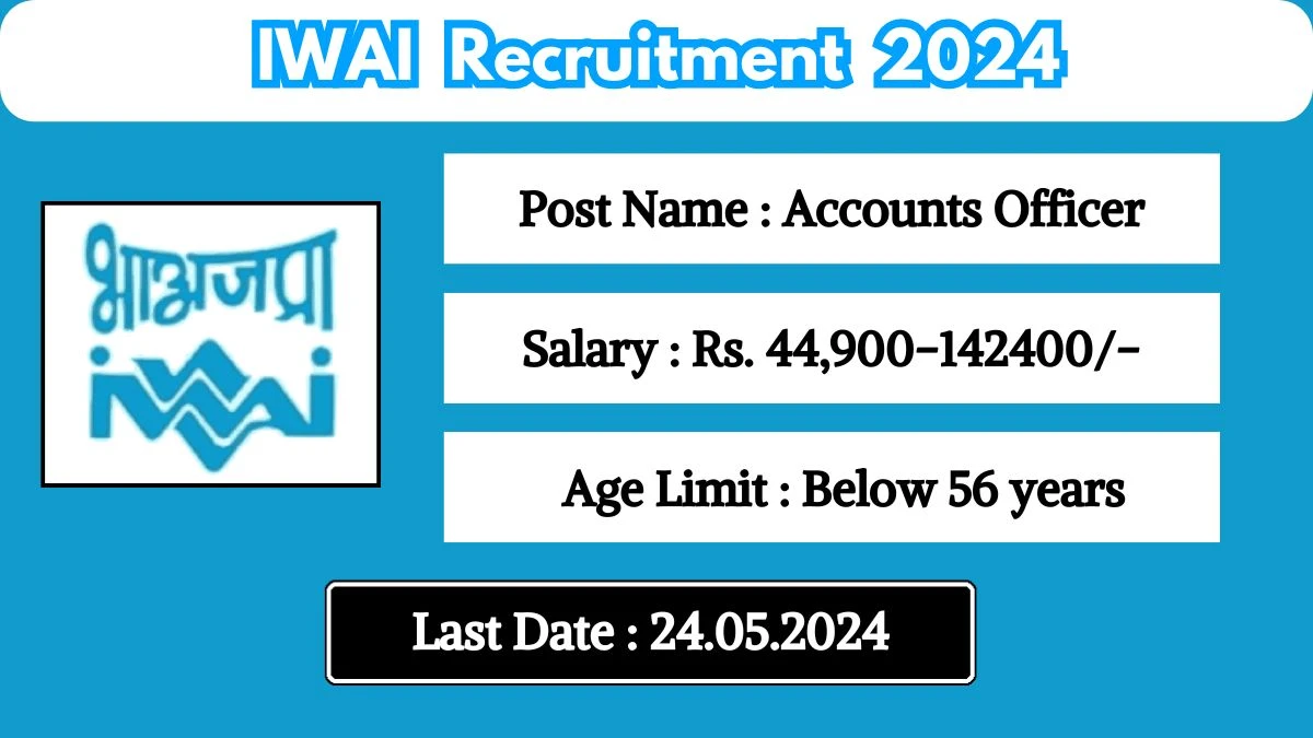 IWAI Recruitment 2024 Check Post, Age Limit,salary, Qualification And Other Important Details