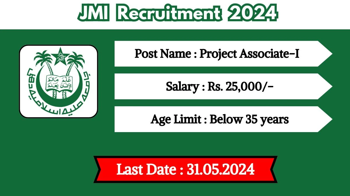 JMI Recruitment 2024 Check Post, Salary, Age Limit, Qualification Requirements And Other Vital Details