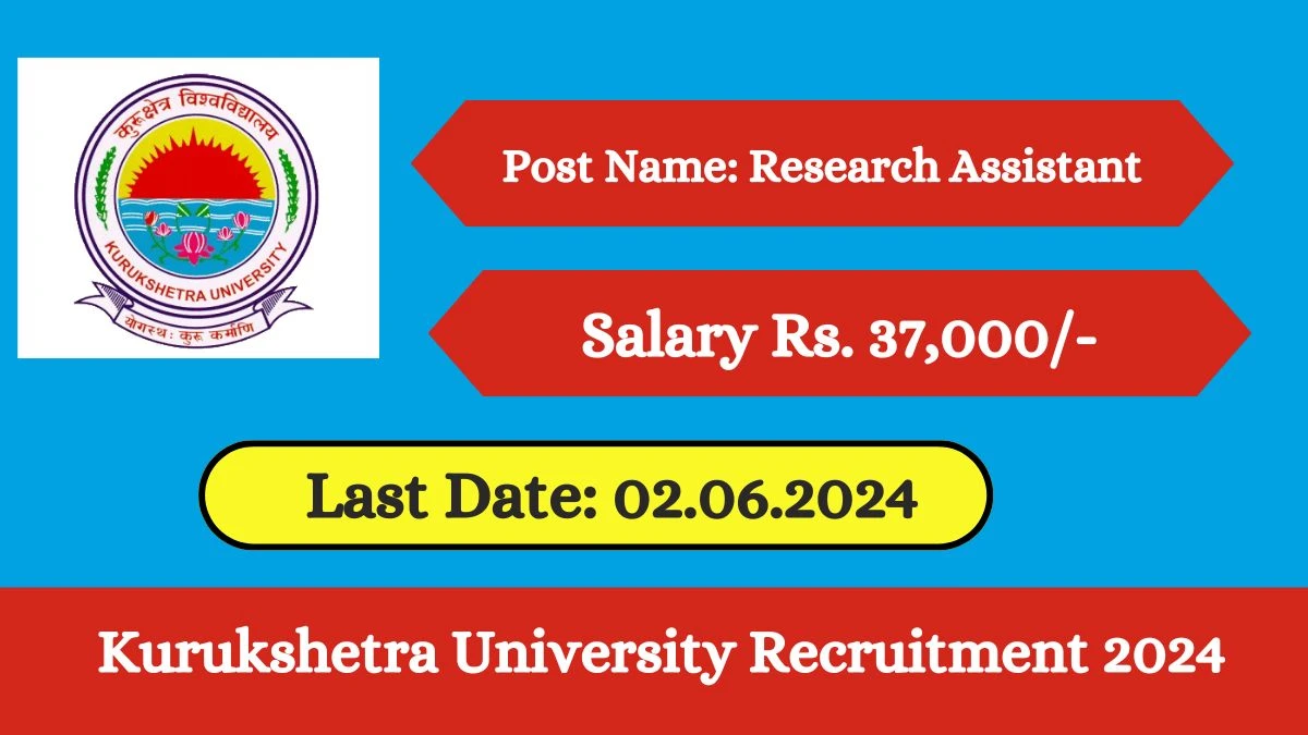 Kurukshetra University Recruitment 2024 New Application Out, Check Post, Salary, Age, Qualification And Other Vital Information