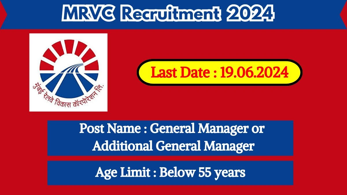 MRVC Recruitment 2024 Notification Out, Check Post, Salary, Age, Qualification And Other Vital Details