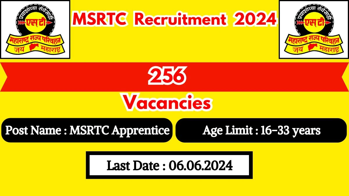 MSRTC Recruitment 2024 New Application Out, Check Post, Qualification, Salary And How To Apply