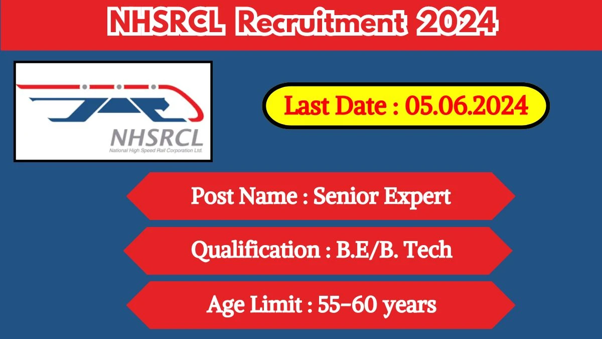 NHSRCL Recruitment 2024 Check Posts, Qualifications, Age Limit, Place Of Work And Process To Apply