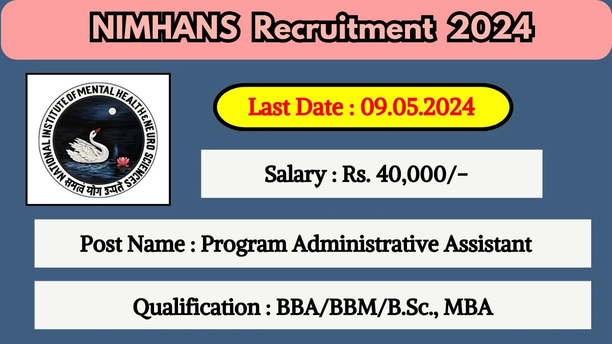 NIMHANS Recruitment 2024 New Notification Out, Check Post, Vacancies, Salary, Qualification, Age Limit and How to Apply