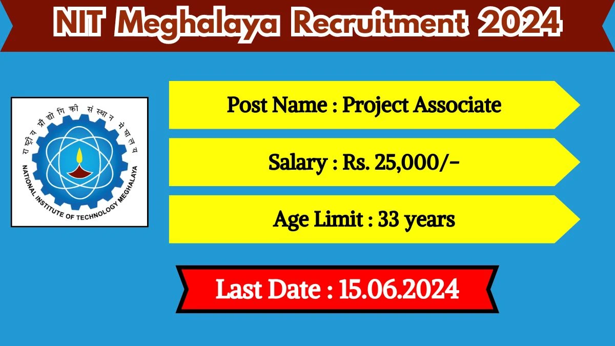 NIT Meghalaya Recruitment 2024 Check Post, Salary, Age Limit, Qualification Requirements And Other Vital Details