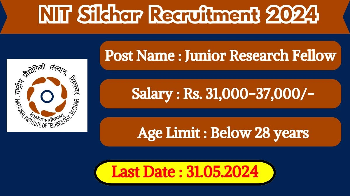 NIT Silchar Recruitment 2024 New Opportunity Out, Check Post, Qualification, Salary And Applying Procedure