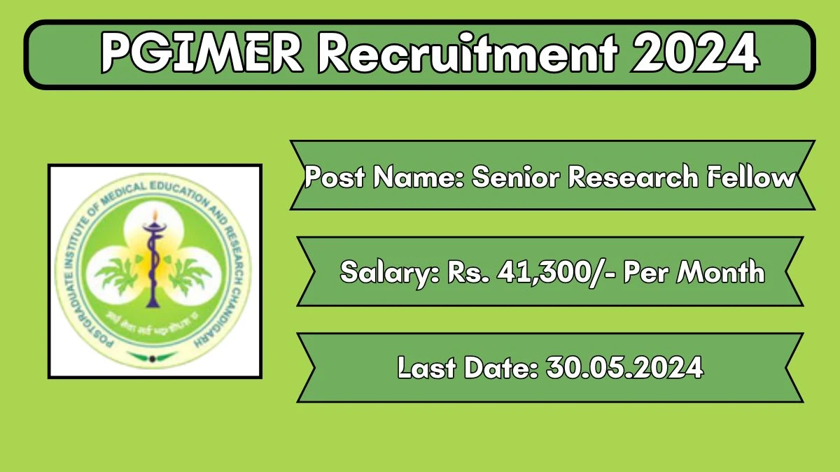 PGIMER Recruitment 2024 New Opportunity Out, Check Vacancy, Post, Qualification and Application Procedure