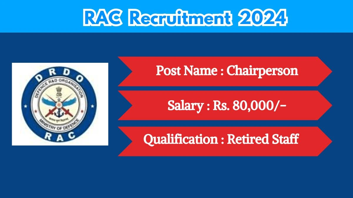 RAC Recruitment 2024 New Opportunity Out, Check Vacancy, Post, Qualification and Application Procedure