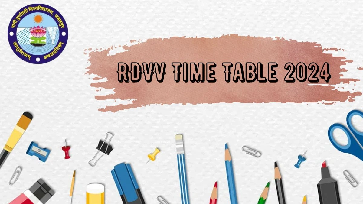 RDVV Time Table 2024 (PDF Out) @ rdunijbpin.org Here