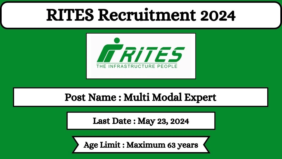 RITES Recruitment 2024 Check Posts, Qualification And How To Apply