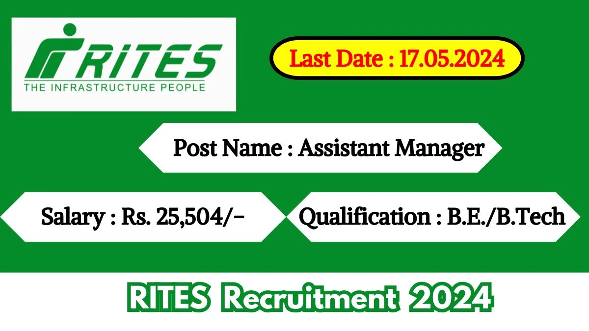 RITES Recruitment 2024 New Notification Out, Check Post, Vacancies, Salary, Qualification, Age Limit and How to Apply