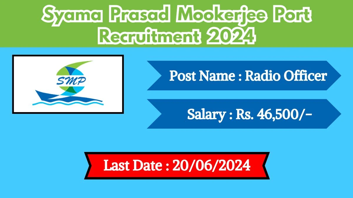 Syama Prasad Mookerjee Port Recruitment 2024 New Notification Out, Check Post, Vacancies, Salary, Qualification, Age Limit and How to Apply