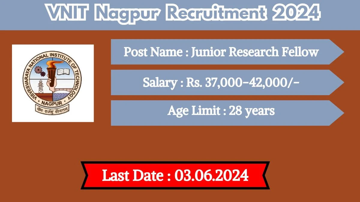 VNIT Nagpur Recruitment 2024 New Vacancies Notification Out, Check Post, Vacancies, Qualification, Salary And How To Apply