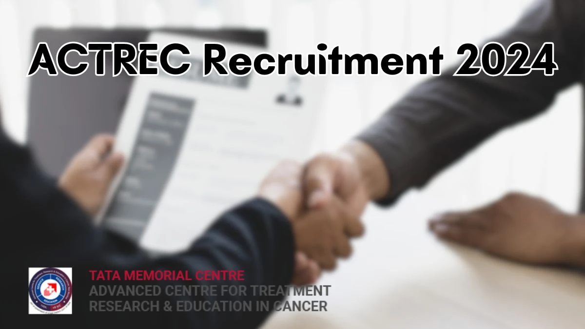 ACTREC Recruitment 2024 Walk-In Interviews for Research Assistant on 19/06/2024