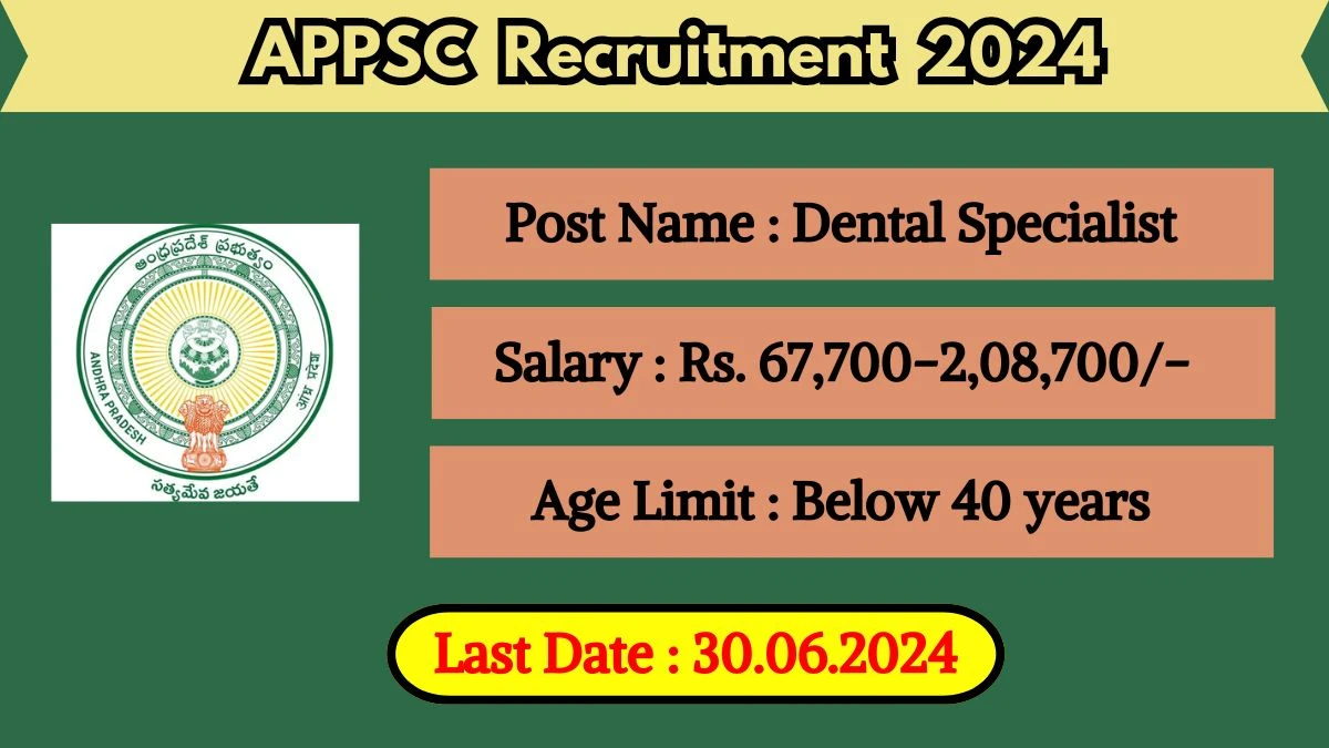 APPSC Recruitment 2024 Monthly Salary Up To 208700 Check Post Details, Eligibility Criteria And Apply Now