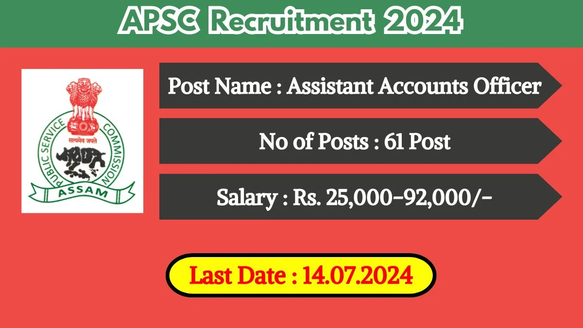 APSC Recruitment 2024 Check Post, Age, Qualification, Salary And Application Procedure