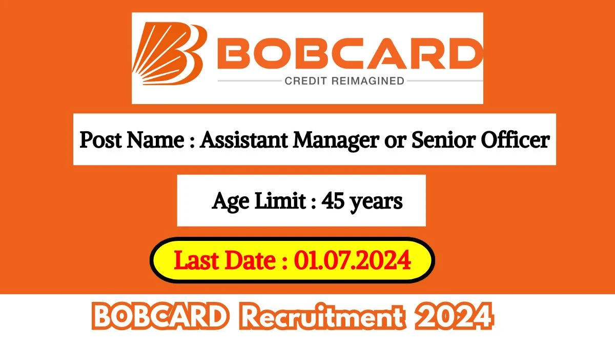 BOBCARD Recruitment 2024 Check Post, Vacancies, Essential Qualification And How To Apply