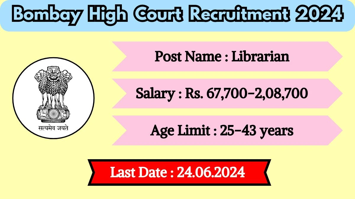 Bombay High Court Recruitment 2024 Check Post, Qualification, Salary, Age Limit And Other Details