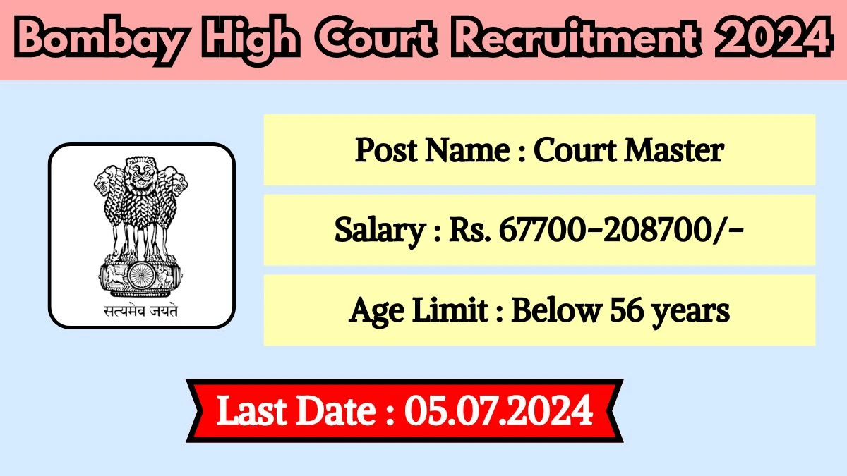 Bombay High Court Recruitment 2024 Check Post, Qualification, Salary And How To Apply