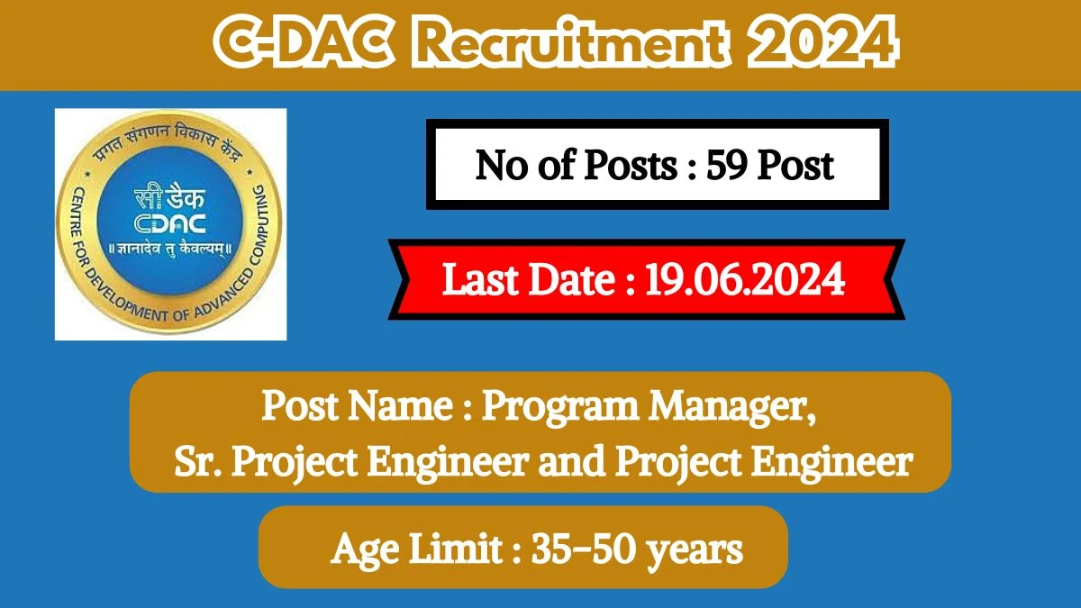 C-DAC Recruitment 2024 Notification Out For Fresh Vacancies, Check Post Details And Apply Fast
