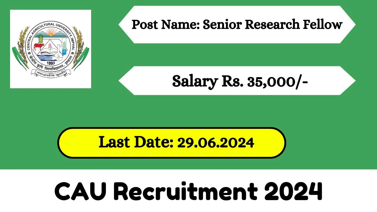 CAU Recruitment 2024 Monthly Salary Up To 35000, Check Post, Vacancy, Eligibility And Process To Apply