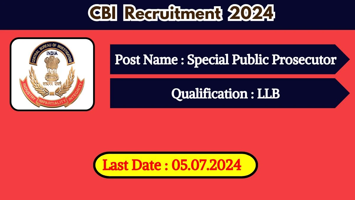 CBI Recruitment 2024 New Opportunity Out, Check Posts, Vacancies, Age, And How To Apply