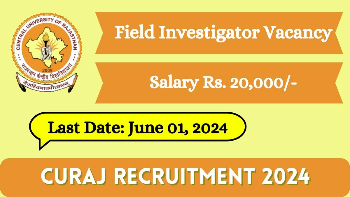 CURAJ Recruitment 2024 Check Post, Vacancies, Essential Qualification, Salary And Process To Apply