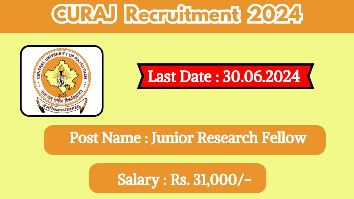 CURAJ Recruitment 2024 Check Posts, Age Limit, Qualification, Salary And How To Apply