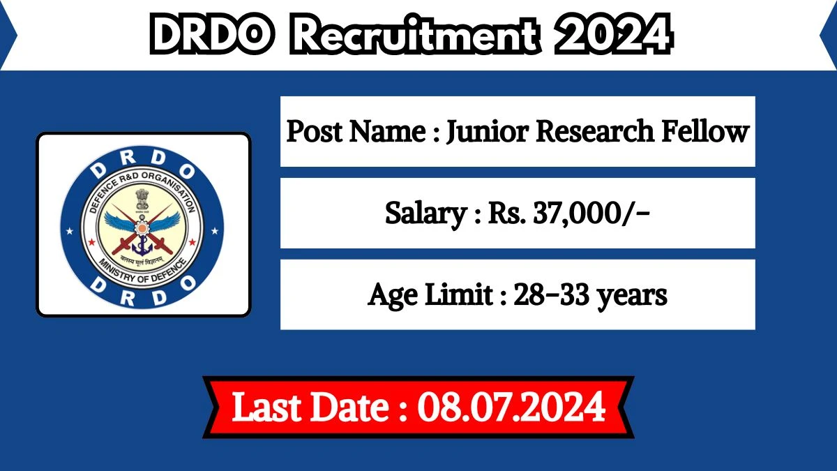 DRDO Recruitment 2024 Check Posts, Eligibility Criteria, Selection Process And Apply Fast