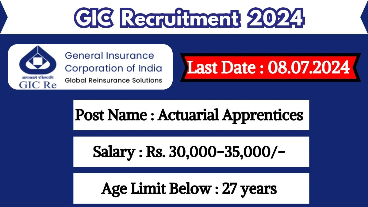 GIC Recruitment 2024 Check Post, Age, Qualification, Experience And Other Information