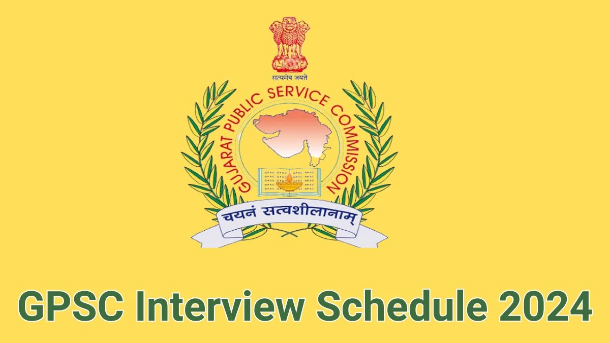 GPSC Interview Schedule 2024 for Assistant Engineer Posts Released Check Date Details at gpsc.gujarat.gov.in - 05 June 2024