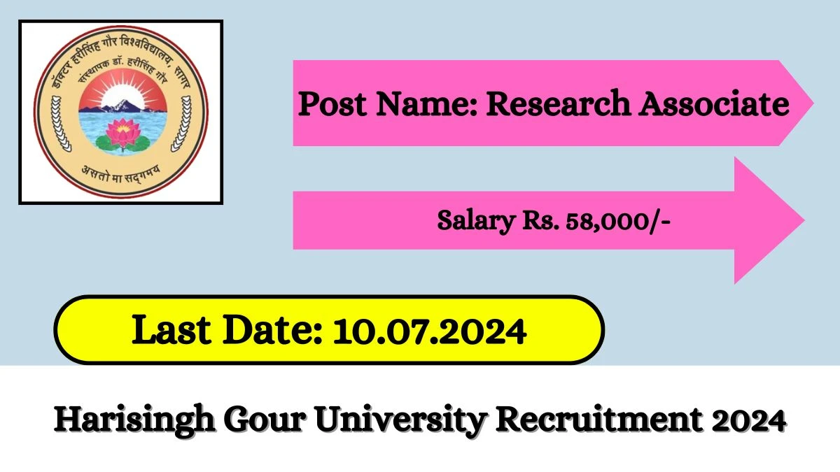 Harisingh Gour University Recruitment 2024 Check Post, Age Limit, Salary And Apply Now