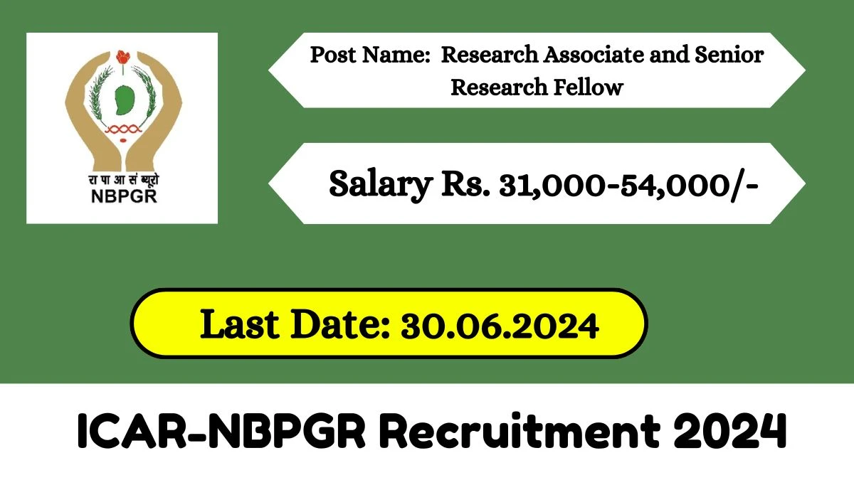 ICAR-NBPGR Recruitment 2024 Check Post, Age Limit. Qualification, Salary And Application Procedure