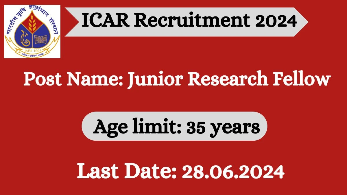 ICAR Recruitment 2024: Salary Up To  31000 Per Month, Check Post, Tenure And Process To Apply
