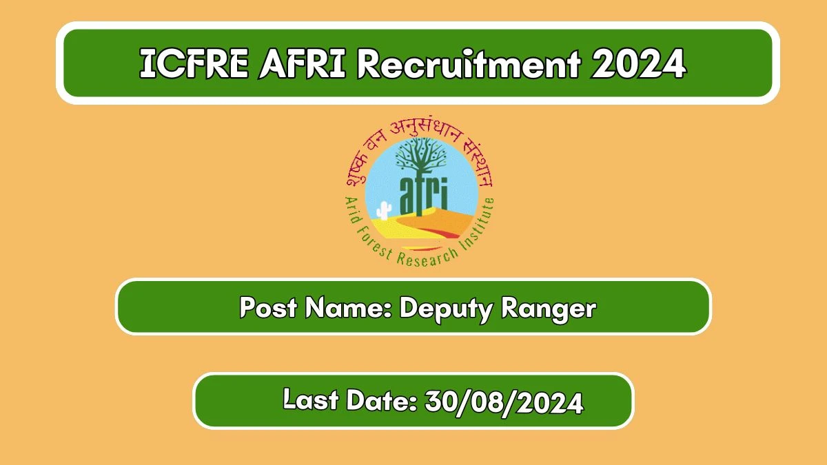 ICFRE AFRI Recruitment 2024 New Opportunity Out, Check Vacancy, Post, Qualification and Application Procedure