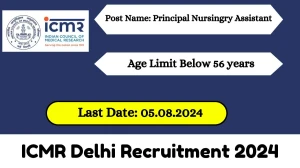 ICMR Delhi Recruitment 2024 Check Post, Vacancy, Qualification And Application Process