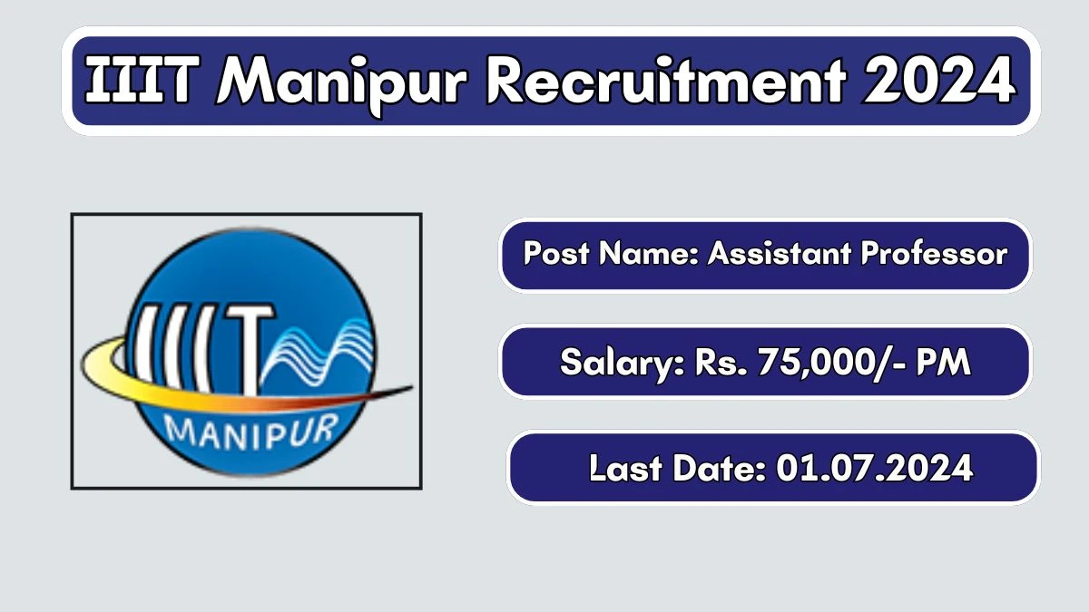 IIIT Manipur Recruitment 2024 Monthly Salary Up To 75,000, Check Posts, Vacancies, Qualification, Age, Selection Process and How To Apply