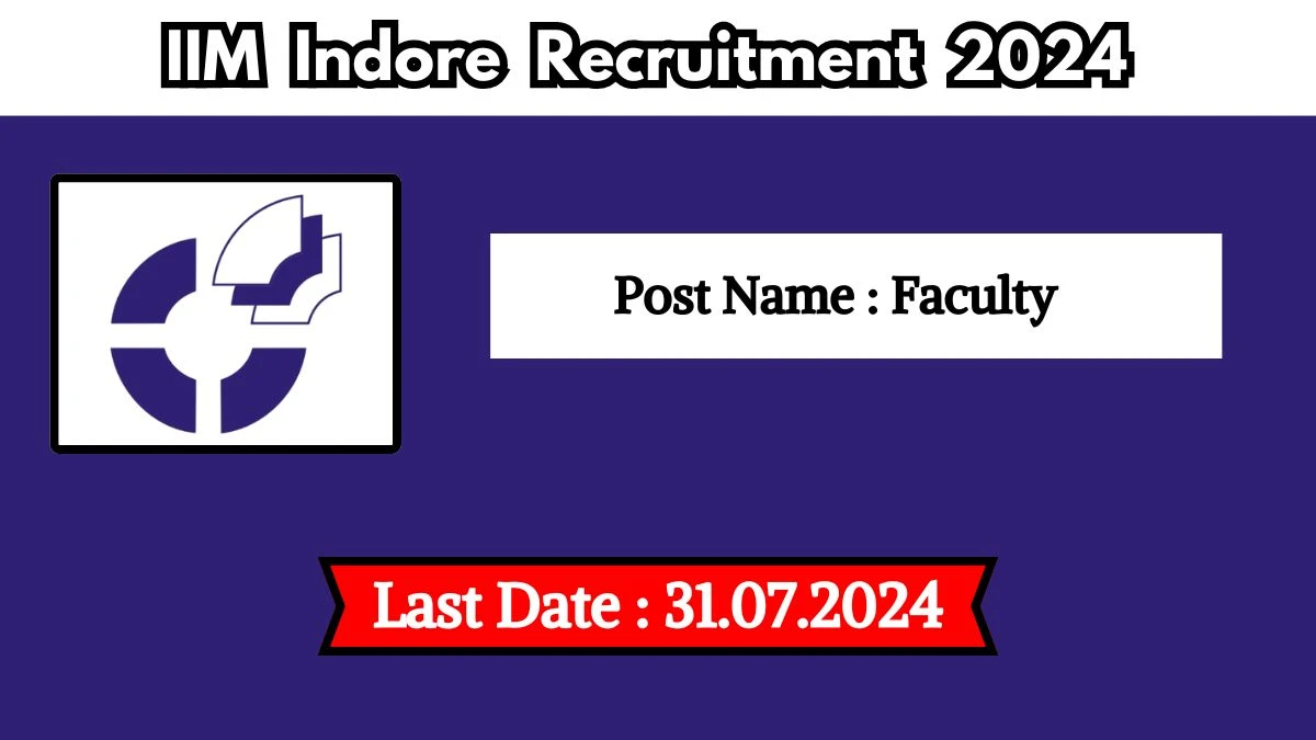 IIM Indore Recruitment 2024 Check Post, Salary, Age, Qualification And Procedure To Apply