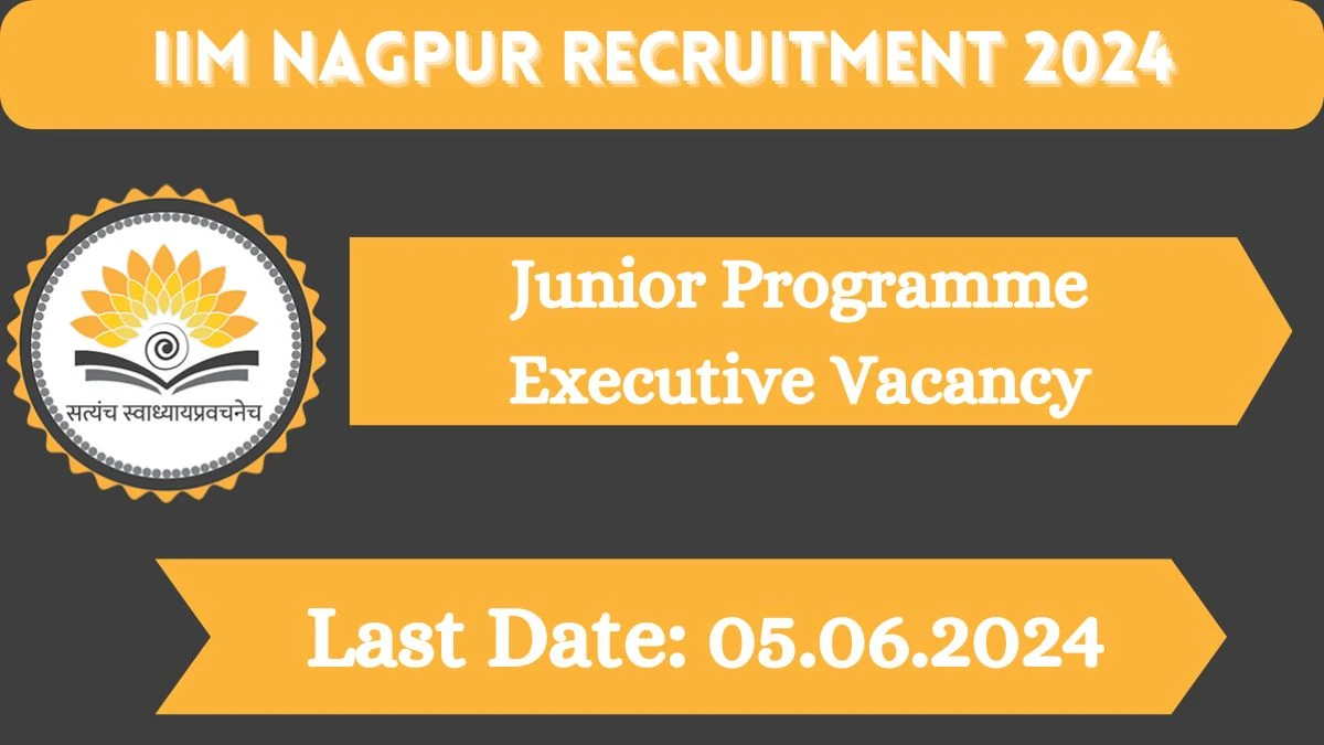 IIM Nagpur Recruitment 2024 Check Post, Vacancy, Salary, Age, Qualification And Process To Apply