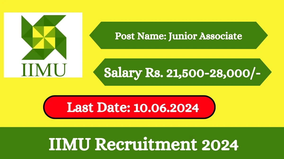 IIMU Recruitment 2024 Check Post, Salary, Age, Qualification And Other Vital Details