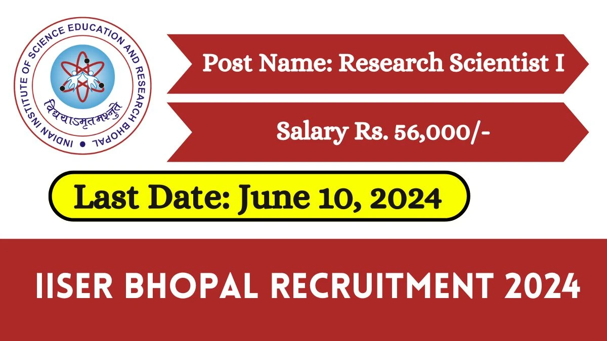 IISER Bhopal Recruitment 2024 Check Post, Salary, Eligibility, Selection Procedure And How To Apply