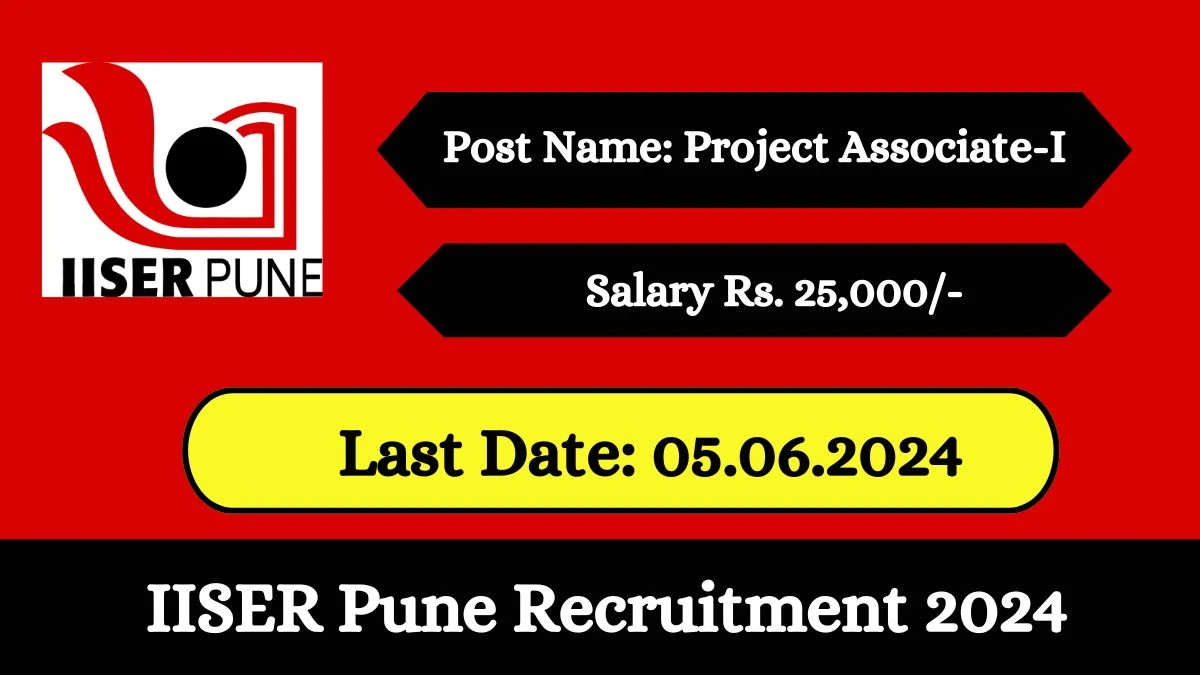 IISER Pune Recruitment 2024 Check Post, Salary, Age, Qualification And Other Vital Details