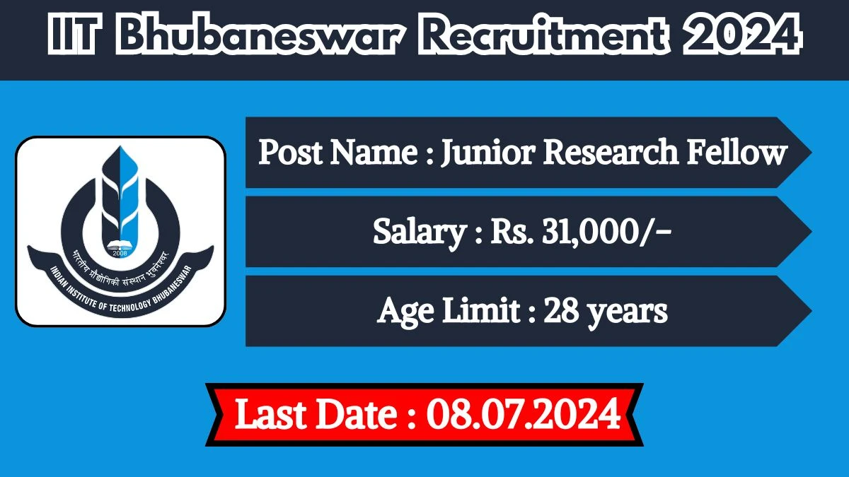 IIT Bhubaneswar Recruitment 2024 Check Posts, Vacancies, Qualification, Salary And Other Details