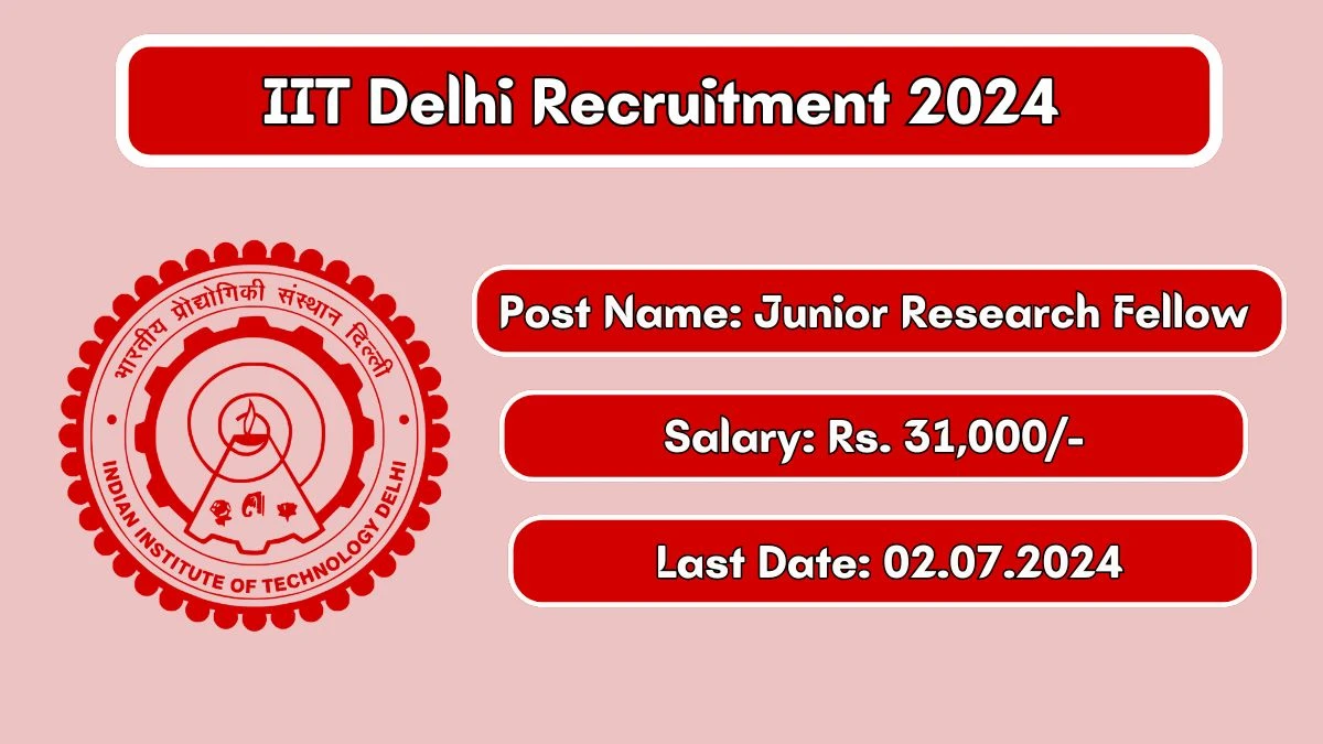 IIT Delhi Recruitment 2024 New Opportunity Out, Check Vacancy, Post, Qualification and Application Procedure