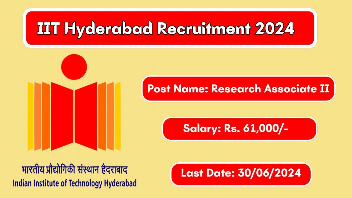 IIT Hyderabad Recruitment 2024 New Opportunity Out, Check Vacancy, Post, Qualification and Application Procedure