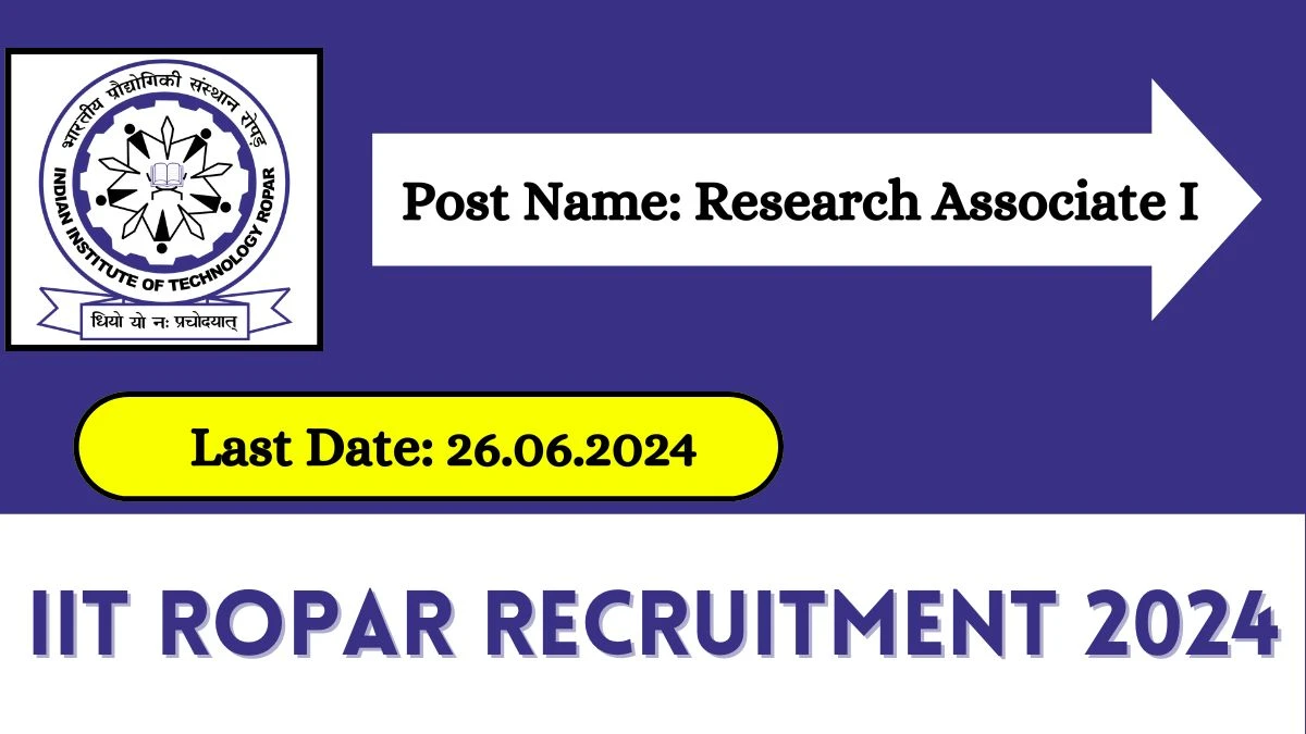 IIT Ropar Recruitment 2024 Check Post, Eligibility Criteria, Place Of Posting And Other Vital Details