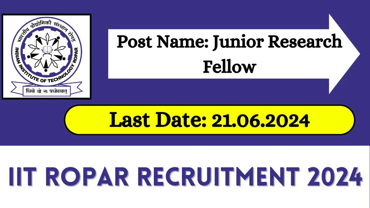 IIT Ropar Recruitment 2024 Check Post, Salary, Age, Qualification And Application Procedure