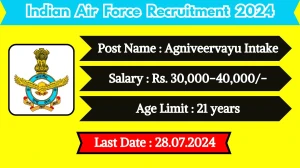 Indian Air Force Recruitment 2024 Notification Out For Vacancies, Check Post, Salary, Age, Qualification And Process To Apply