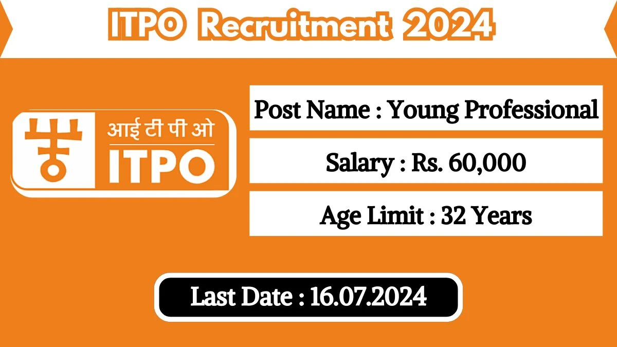 ITPO Recruitment 2024 New Notification Out, Check Post, Vacancies, Salary, Qualification, Age Limit and How to Apply