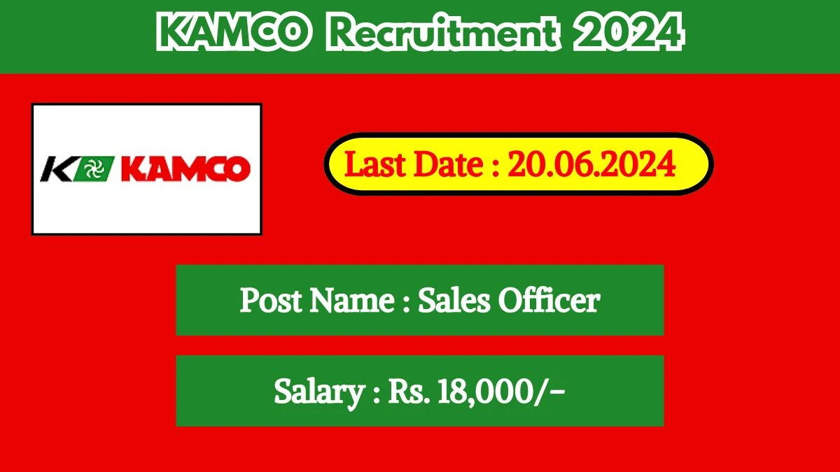 KAMCO Recruitment 2024 Monthly Remuneration Up To 18000, Check Posts, Vacancies, Age Limit And Other Details